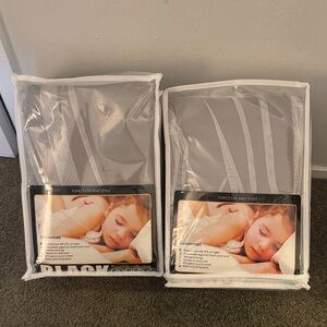 Gray Curtain Set  x 2 - blackout 52x84